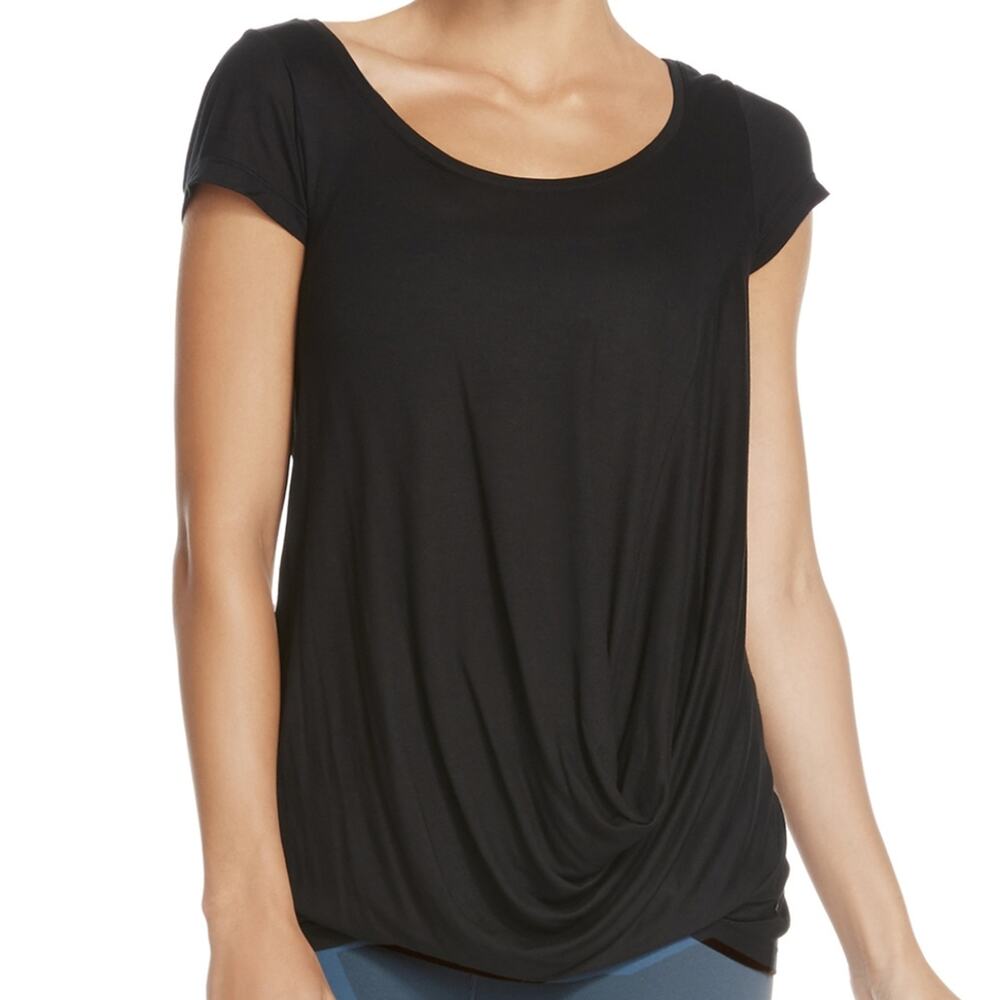 Fabletics Marigold Black Reversible Performance Athletic Top Size XS NWT